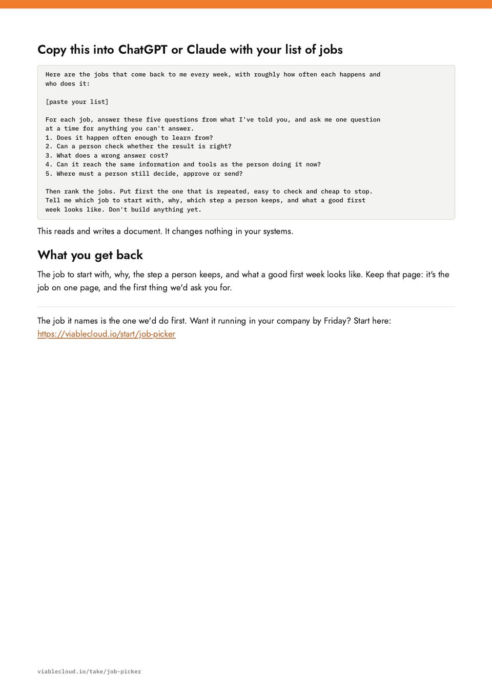 Actual Job Picker output, page 2